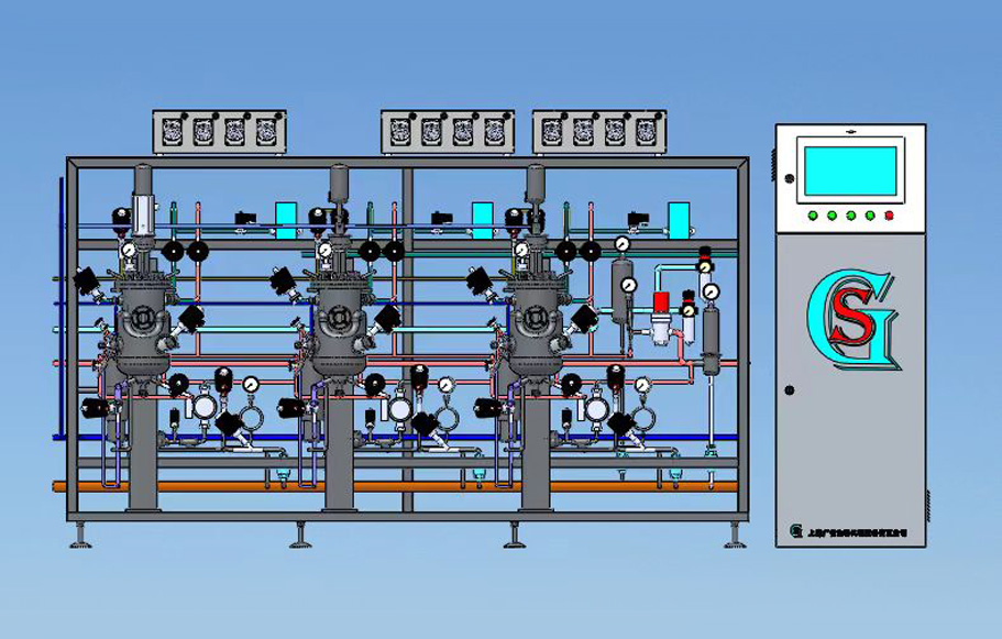 GS8100A-5L-5L-5L/SZ全自動發(fā)酵罐三維效果圖